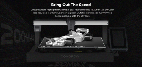Comgrow T500 3D Drucker Speed
