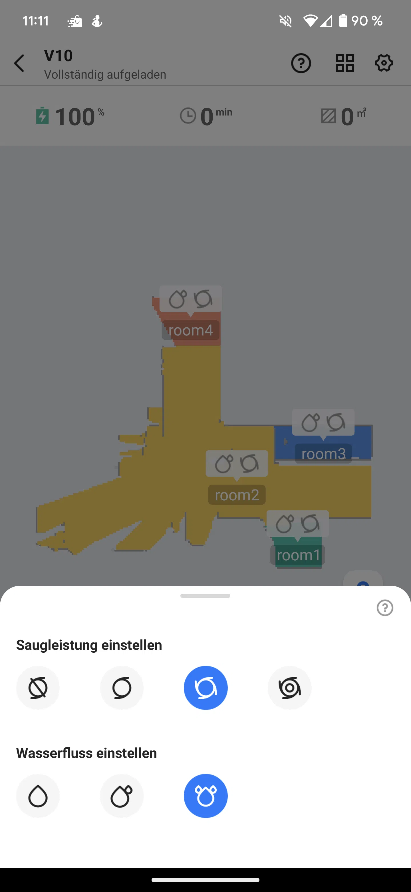 Proscenic Floobot V10 Saugleistung