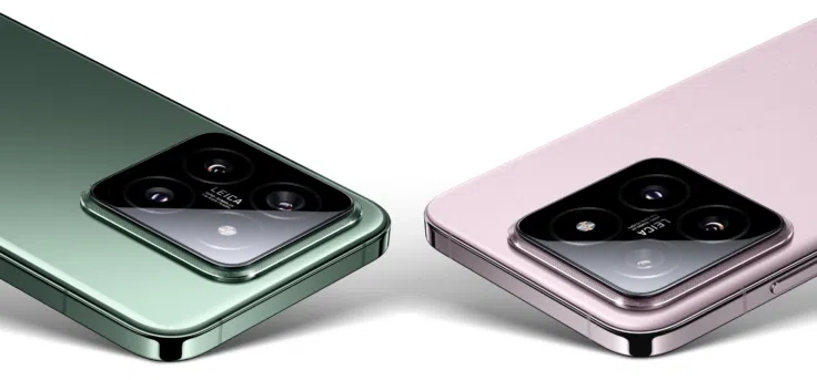 Xiaomi 14 von hinten nach unten gerichtet