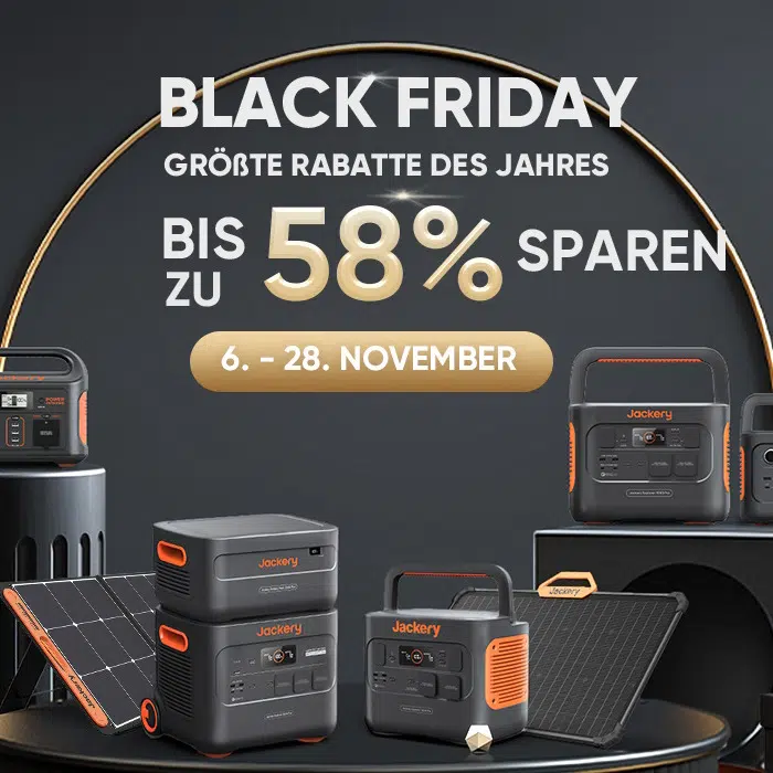 Black FridayAngebote von Jackery Powerstations bis zu 58 reduziert