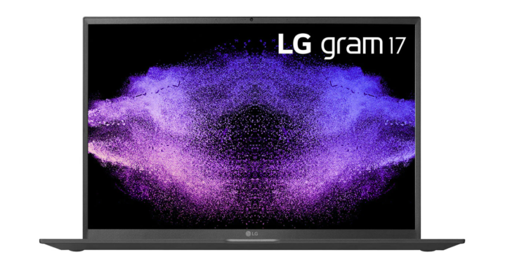 LG gram 17 Notebook von vorne