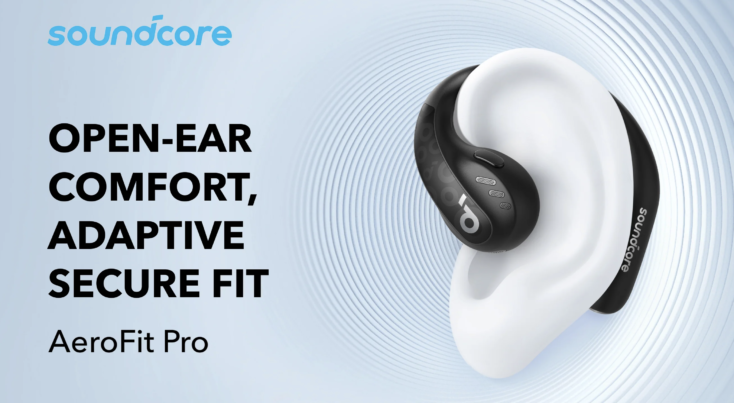 Soundcore AeroFit Pro an Ohrmodell