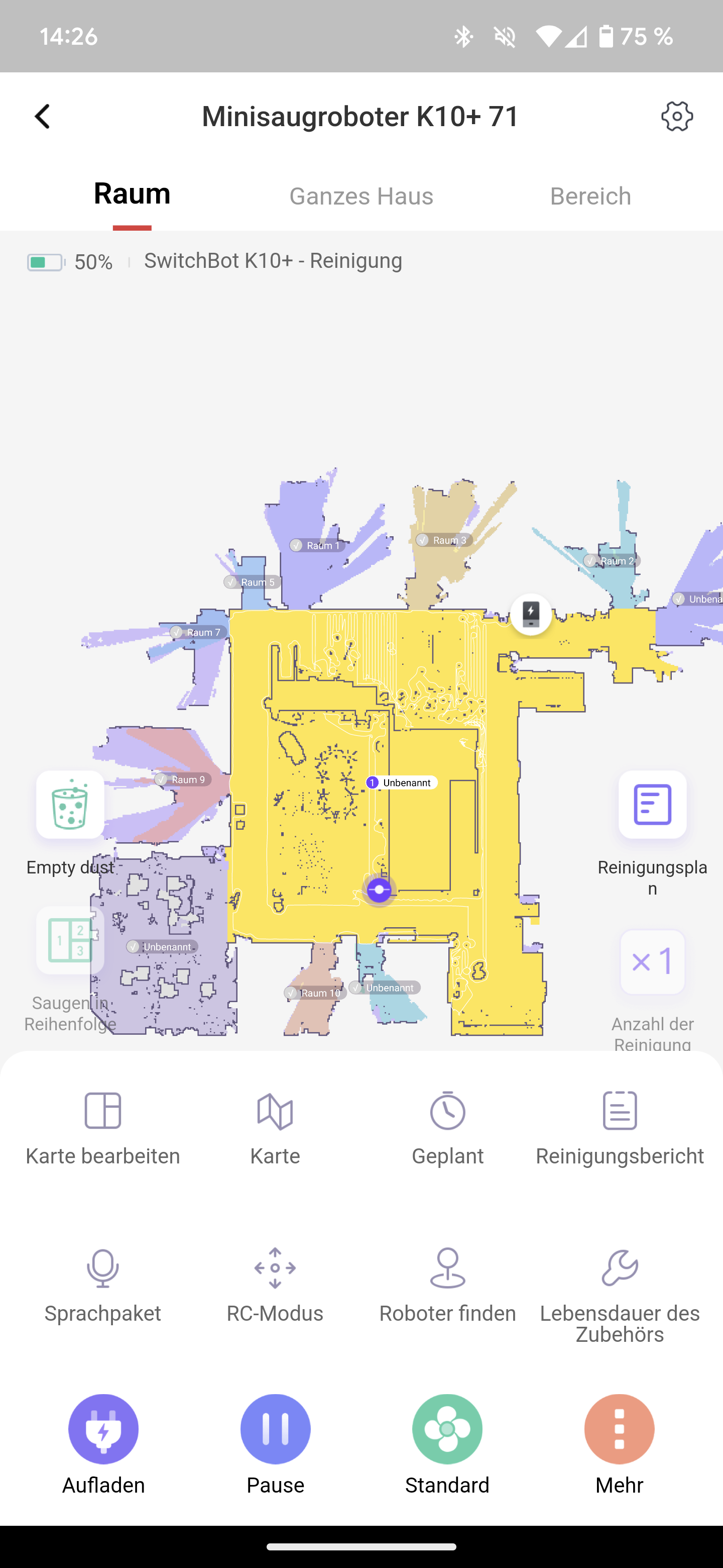Switchbot K10 App Menueband