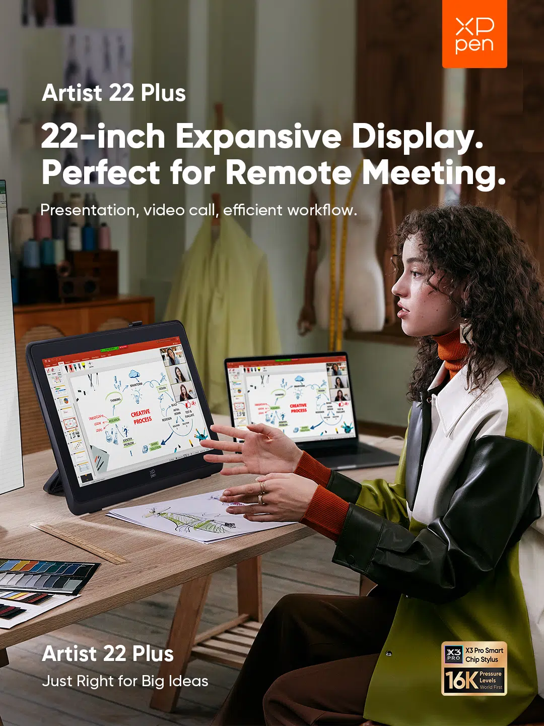 XPPen Artist 22 Plus Display Meeting