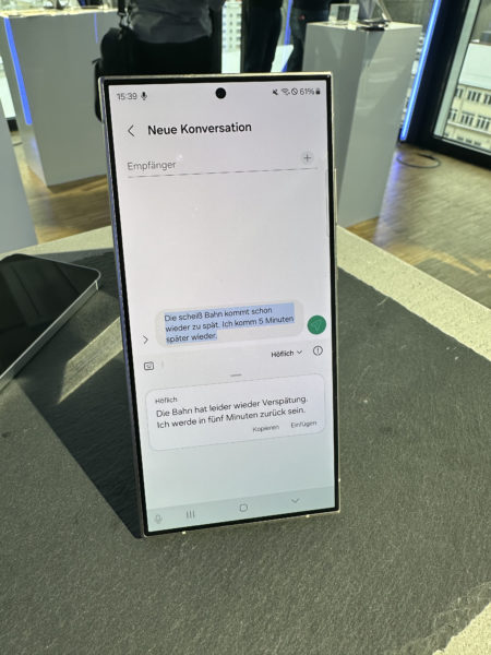 Samsung Galaxy S24 Galaxy AI Tonalität