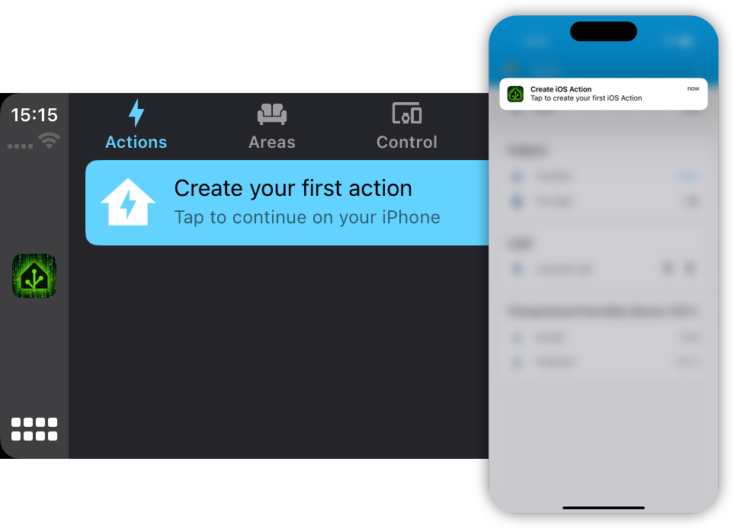 homeassistant action first action
