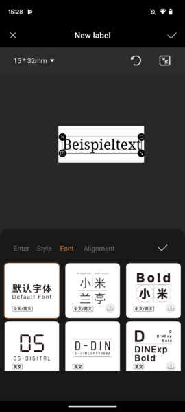 Xiaomi Mijia Etikettendrucker Schriften
