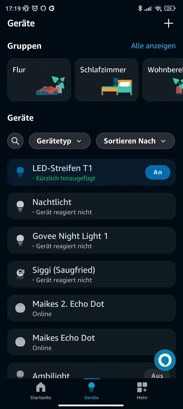 Aqara LED Strip T1 Alexa Geraeteuebersicht Aqara LED Strip T1 Alexa Geraeteuebersicht