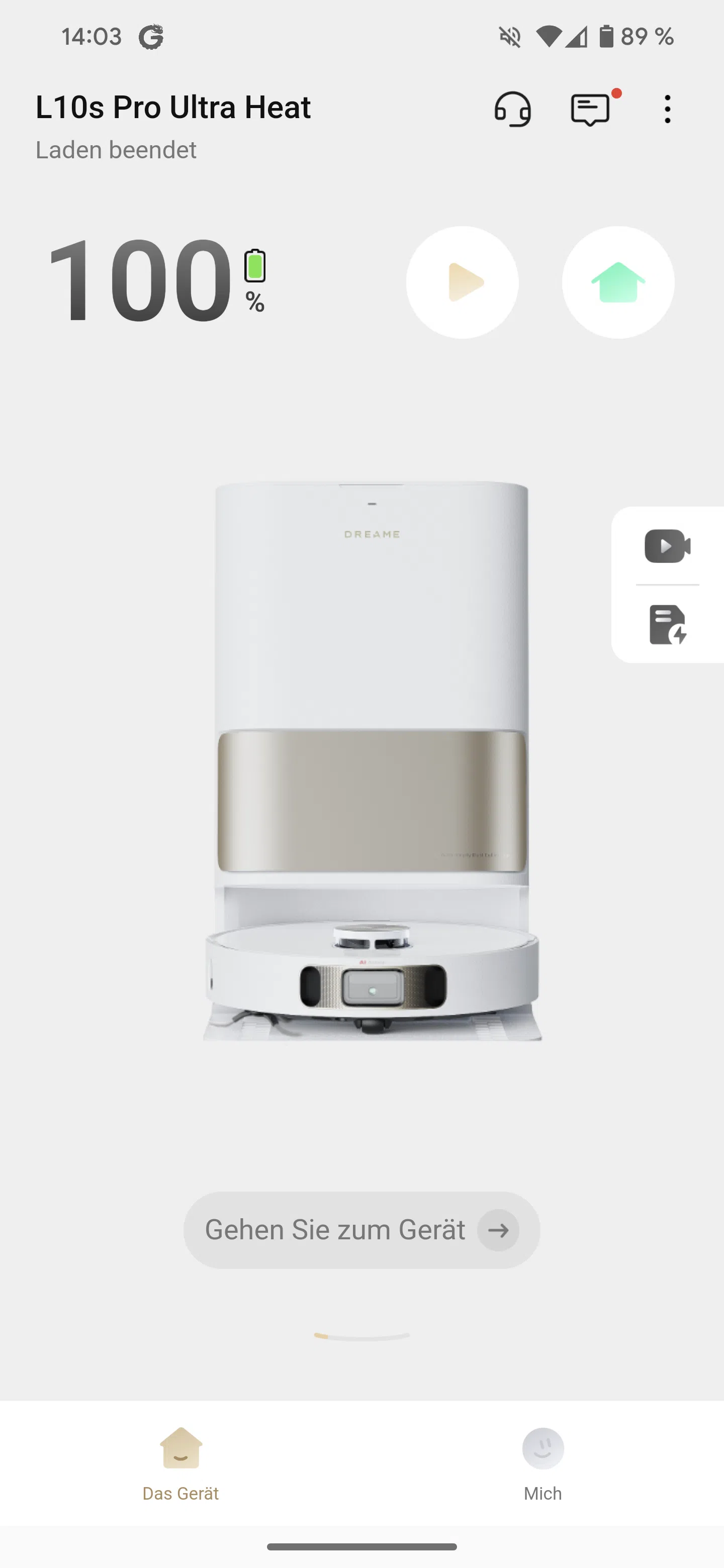 Dreame L10s Pro Ultra Heat App UEbersicht