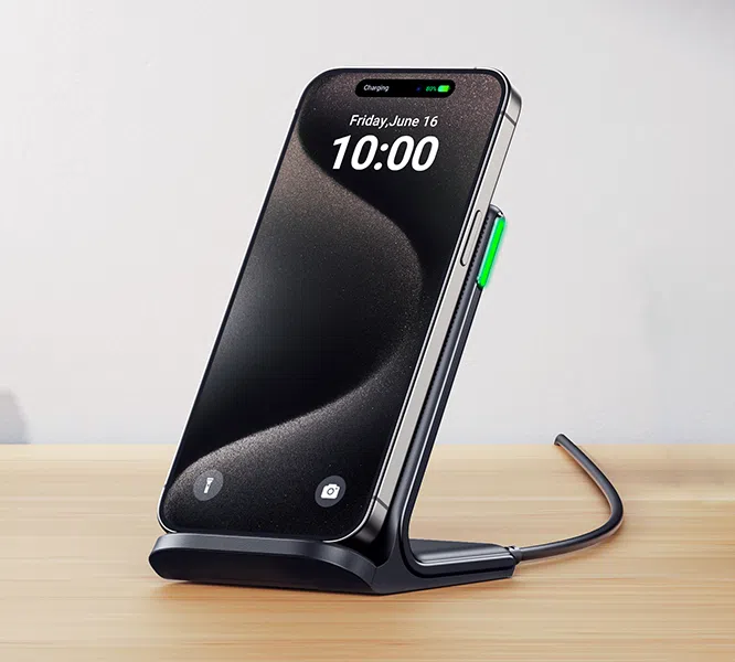 INIU 15W Ladestation mit Smartphone