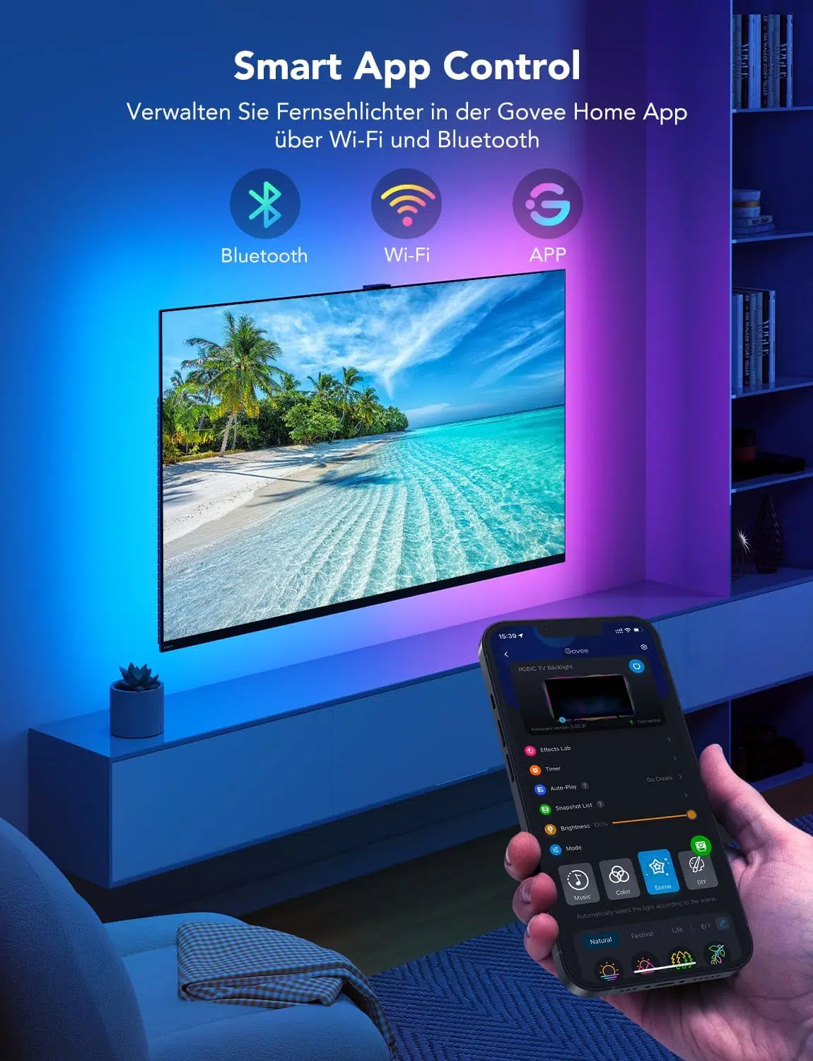 Govee RGBIC TV Hintergrundbeleuchtung App