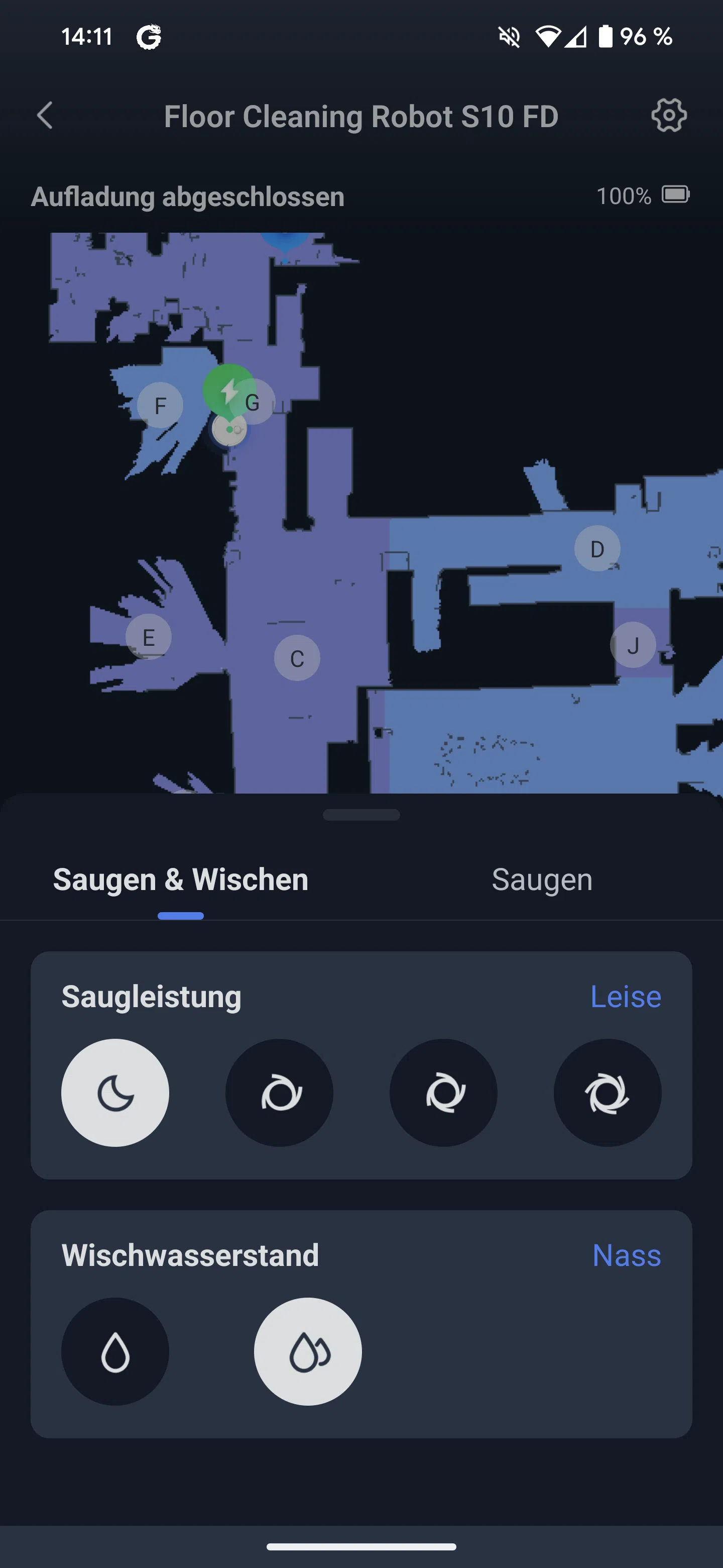 Switchbot S10 Saugleistung