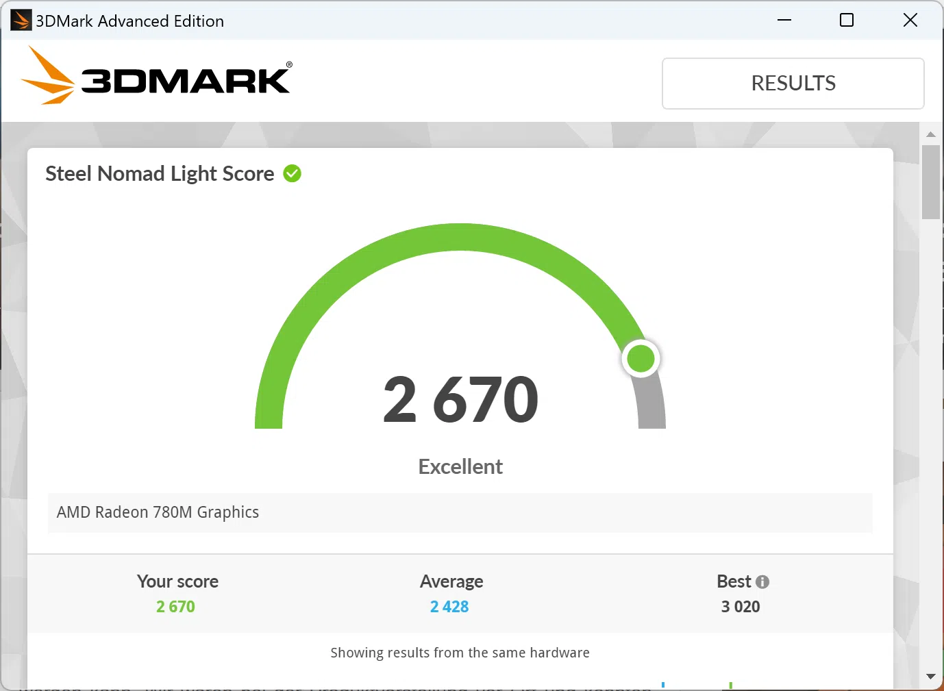 Minisforum V3 3DMark