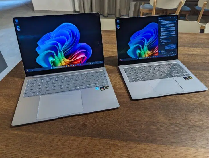 Samsung Galaxy Book4 Edge beide Modelle nebeneinander