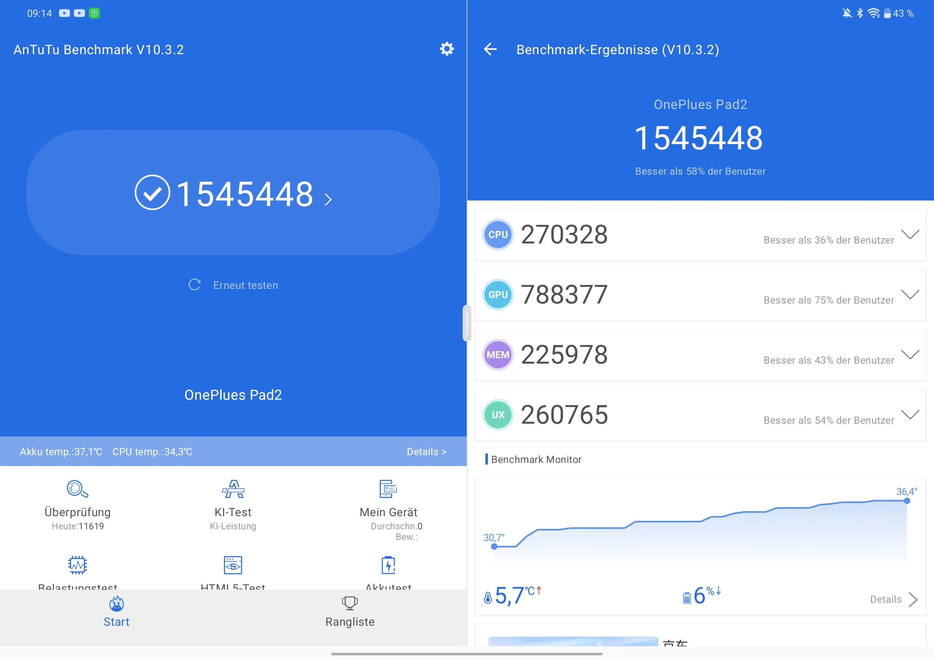 OnePlus Pad 2 Antutu normal