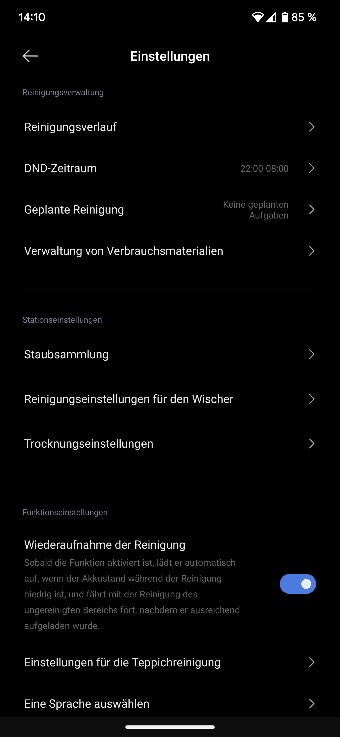 Xiaomi X20 Pro App Einstellungen