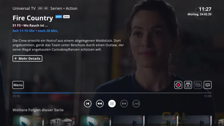 Waipu.tv Box TV-Player Oberfläche