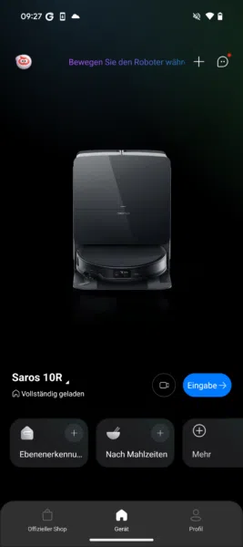 Roborock Saros 10R Startseite