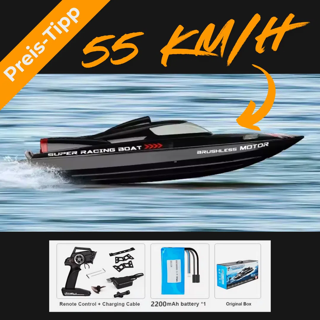WLtoys WL916 RC-Rennboot: Mit 55 km/h für ~83€ auf dem nächsten See?