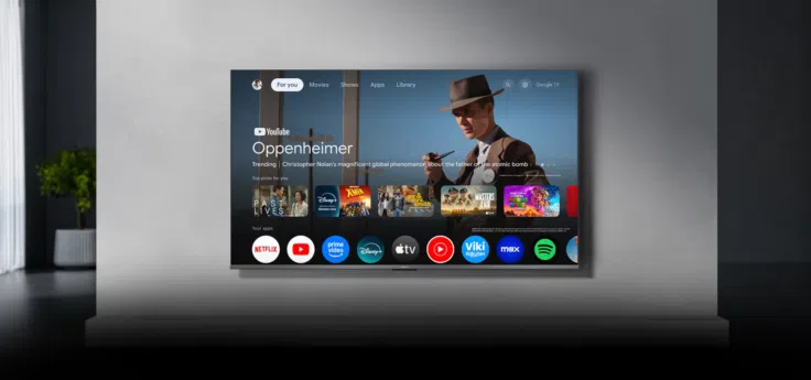 Xiaomi TV A Pro 2026 mit Google TV an der Wand