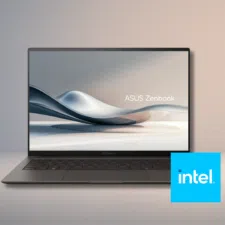 ASUS Zenbook S 14 OLED UX5406SA-PV237W von vorne mit Intel Logo