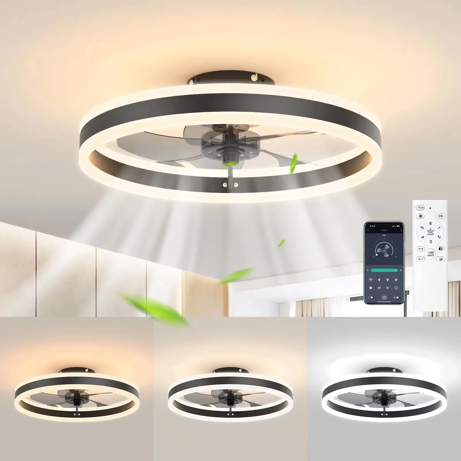 Deckenventilator mit LED-Beleuchtung für 40,79€