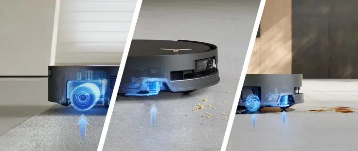 Ecovacs X9 Pro Omni Anheben der einzelnen Bestandteile