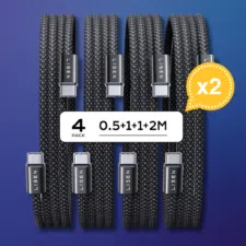 Lisen 4 Pack USB-C-Kabel Doppelpack