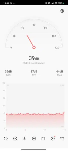 Ampace Andes App Einstellungen Lautstaerke Normalbetrieb