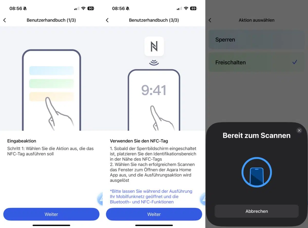 Aqara Smart Lock U200 Lite NFC Funktion