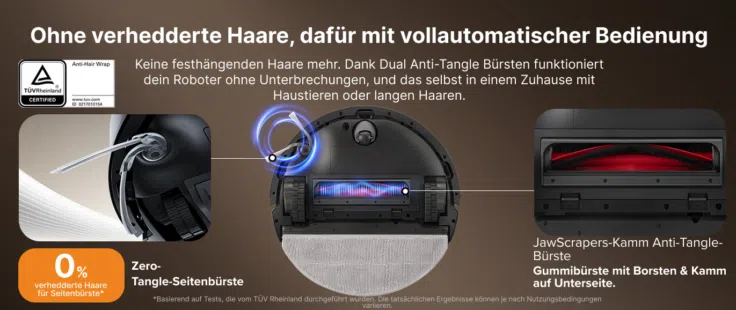 Roborock Q10 X5 Anti-Haarverwicklung