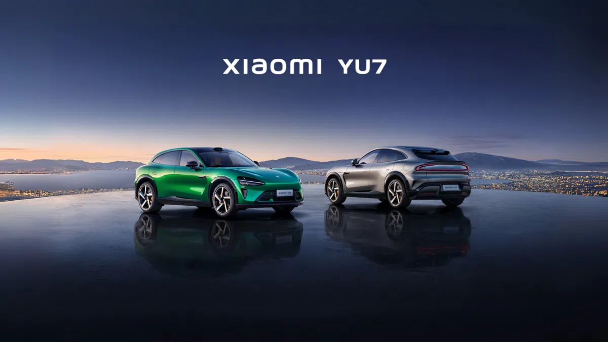 Xiaomi YU7 in grün und silber