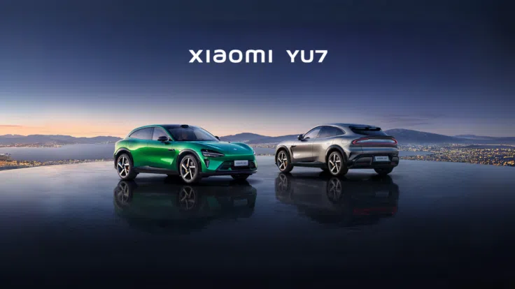 Xiaomi YU7 in grün und silber