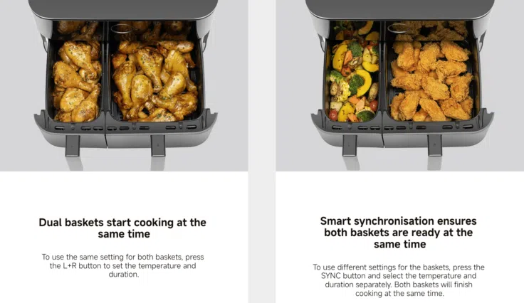 Xiaomi Dual Basket Air Fryer Funktionen
