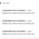 nextcloud fehlermeldung 2