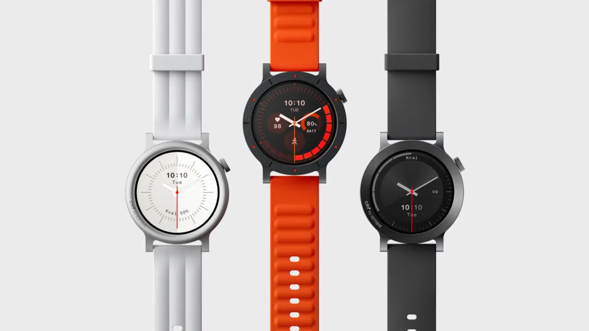 CMF by Nothing Watch 3 Pro nebeneinander