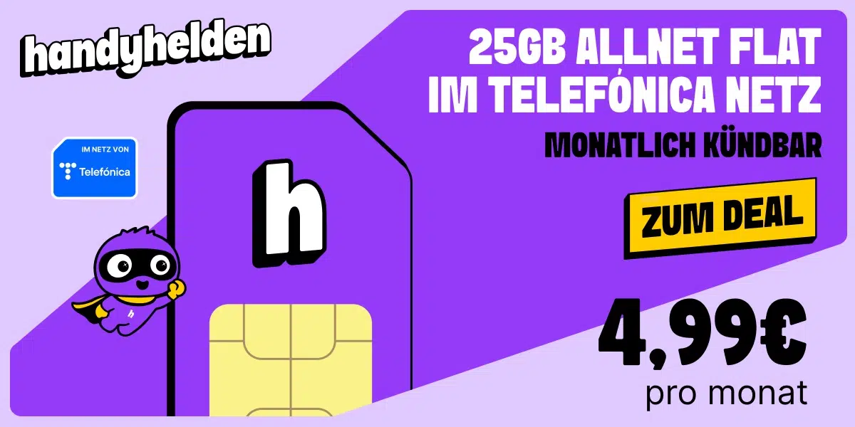 Handyhelden 25 GB Tarif Banner Handyhelden 25 GB Tarif Banner