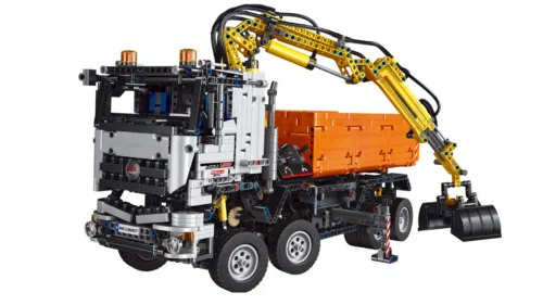 Starker Preis: Mould King 19007 Kipper-LKW mit pneumatischem Baggerarm für 90€