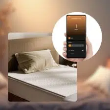 Xiaomi Smart-Wärmeunterbett App und Produktbild