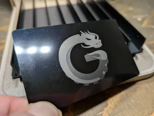 xTool F2 CG Logo Gravur fertig xTool F2 CG Logo Gravur fertig