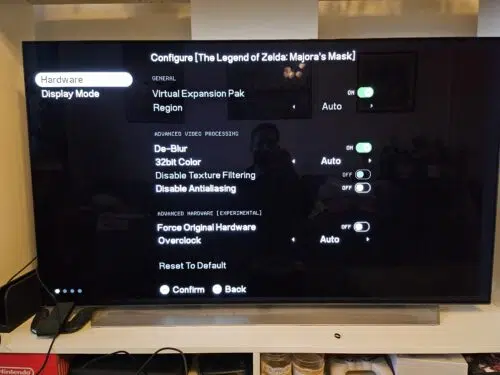 Analogue 3D Startmenue Spiel Settings Analogue 3D Startmenue Spiel Settings
