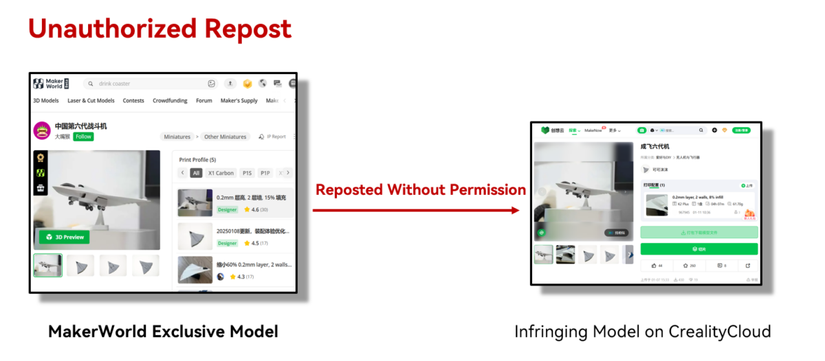 Bambu Lab MakerWorld Creality Modellklau e1762955899310