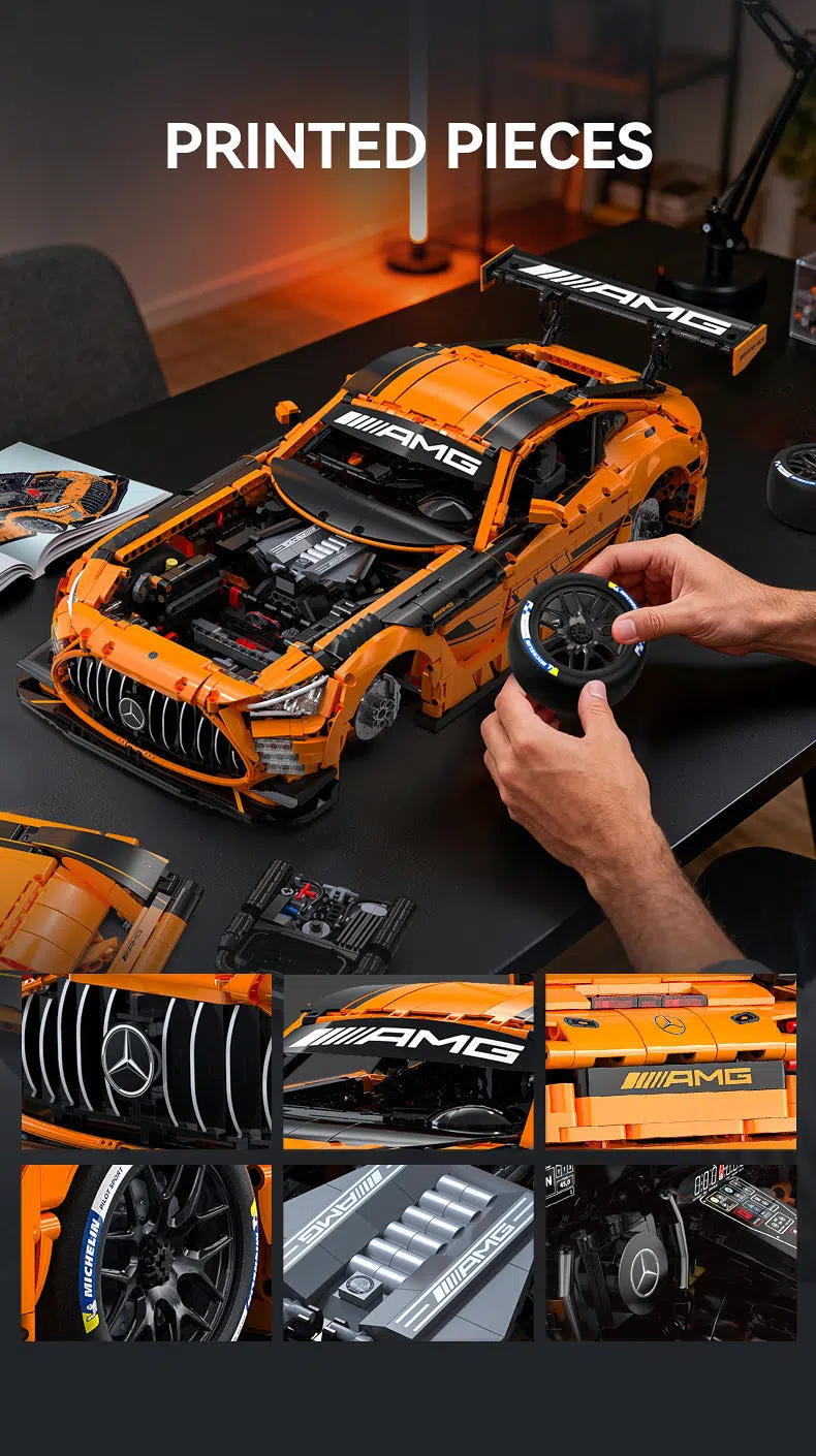 CaDA Mercedes AMG GT3 Rennwagen C64008W aus Klemmbausteinen 11 CaDA Mercedes AMG GT3 Rennwagen C64008W aus Klemmbausteinen 11