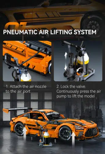 CaDA Mercedes AMG GT3 Rennwagen C64008W aus Klemmbausteinen 6 CaDA Mercedes AMG GT3 Rennwagen C64008W aus Klemmbausteinen 6