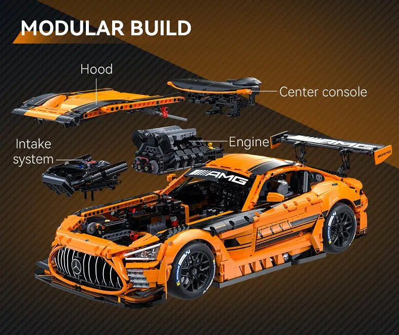 CaDA Mercedes AMG GT3 Rennwagen C64008W aus Klemmbausteinen 8 CaDA Mercedes AMG GT3 Rennwagen C64008W aus Klemmbausteinen 8