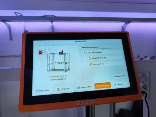 Elegoo OrangeStorm Giga Einrichtung Elegoo OrangeStorm Giga Einrichtung