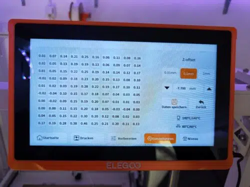 Elegoo OrangeStorm Giga Leveling abgeschlossen Elegoo OrangeStorm Giga Leveling abgeschlossen