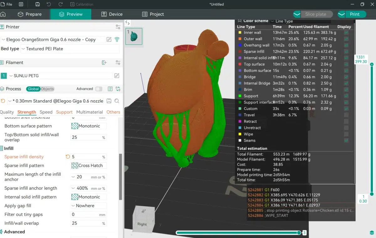 Elegoo OrangeStorm Giga Slicer Entenbraten Elegoo OrangeStorm Giga Slicer Entenbraten