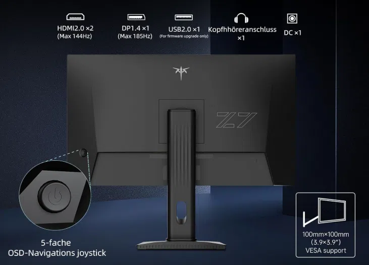 KTC H27T7 Anschluesse KTC H27T7 Anschluesse