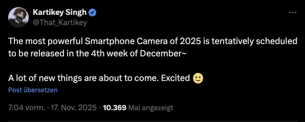 Xiaomi 17 Ultra Leak Tweet Kartikey Singh Xiaomi 17 Ultra Leak Tweet Kartikey Singh